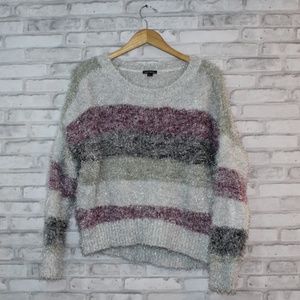 Fun UNIQUE Stripes GLITTER Sweater {WILD FABLE} S